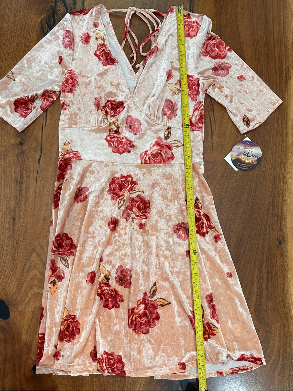 NWT BeBop Velvet Floral Mini Dress - Picture 7 of 10